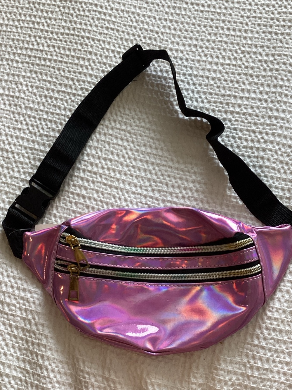 Iridescent Pink Holographic Waist Bag - Unbranded‎